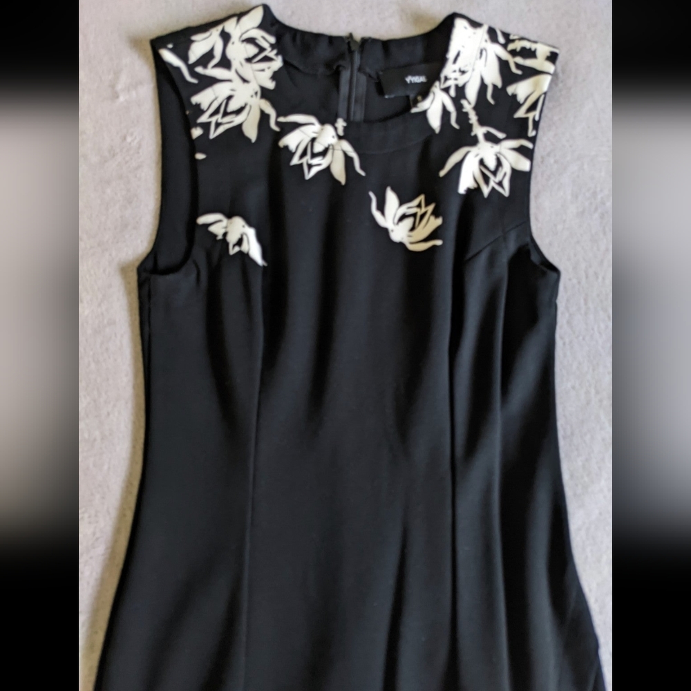 Yigal Azrouël designer black and white floral dress - Picture 4 of 5